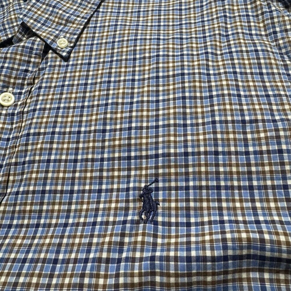 Polo Ralph Lauren Men’s Large Oxford Button Up Plaid Long Sleeve Shirt Classic